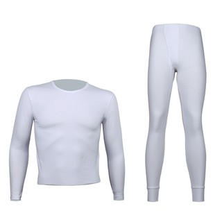Men's Thermal Underwear Sets Cotton Warm Long John V-Neck Undershirts Trousers