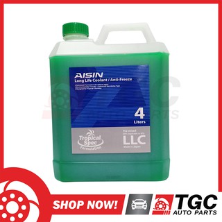 AISIN Long Life GREEN Coolant/Anti-Freeze Tropical Spec Formulation Pre-Mixed Made in Japan 4Liter