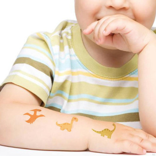 HIIU Kids Fun Stickers Waterproof Tattoo Stickers Cartoon Dinosaur Temporary Tattoos For Children For Party Favor (3)