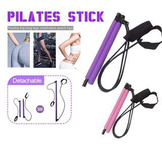 Yoga Pilates Rod Pull Rope Pilates Bar Stick Kit Resistance Bands Trainer Fitness Toning Bar (1)