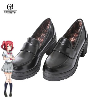 Japanese Anime Love Live Sunshine Cosplay Shoes Takami Chika Girls JK Shoes Love Live Aqours School Uniform Shoes