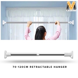 Movall Punch-free Telescopic Clothes Rail Adjustable Shower Curtain Rods Simple Support Rod (5)