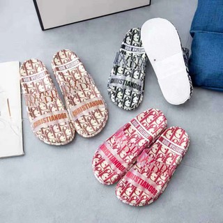 2021new Korean version with two ribbon slippers flip women