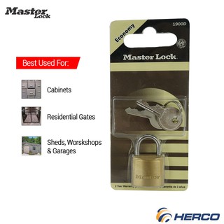 Master Lock 1900D Eco Brass Padlock 20MM