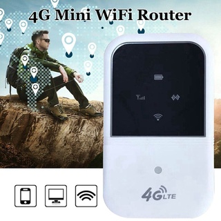 ❀Portable 4G LTE Wifi Router Hotspot 150Mbps Unlocked Mobile Modem Supports 10 Users for Car Home Tr