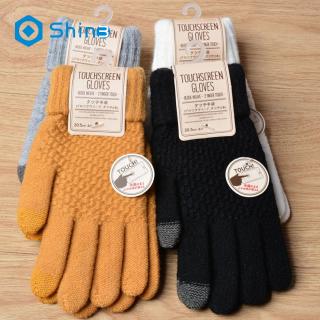 Stylish Imitation Cashmere Knitted Telefingers Gloves Winter Warm Mittens Gift shin3