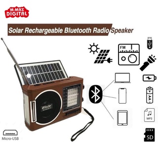 Solar Bluetooth AM/FM/SW 8 band Radio RD098UBT with USB/TF music player and LED flashlight