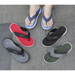 Slippers【Ready Stock】 Foot massage flip flops soft bottom non-slip home outdoor beach slippers for m