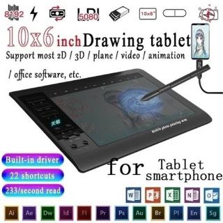 10*6'' IPS HD Graphics Drawing Digital Tablet Monitor Pen Display 233 Point Quick Reading Pressure S