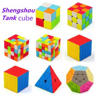 Shengshou Tank Rubik's Cube 2x2 3x3 4x4 5x5 Pyramid Megaminx Professional Magic Cube Puzzle Toys