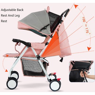 Ultra Light Foldable Baby Stroller with Reversible Handle Bar and Umbrella (3)