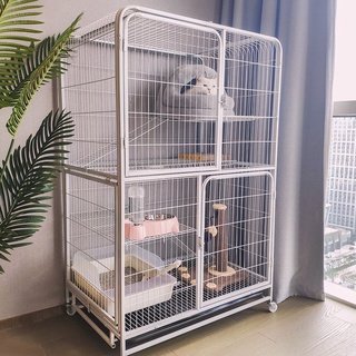 Cat cage villa home indoor large second and third floor cattery small litter free space