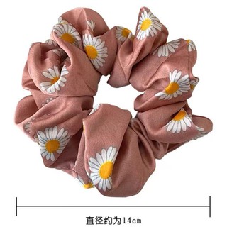 【spot goods】✓Korean Satin Daisy Hair Tie Scrunchie Girls Ponytail Elastic Rubber Band Fashion Flower