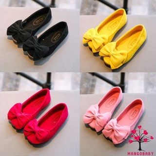 slip on shoes▩►◄Agb-kids Children Baby Girls Bowknot Princess Shoes Flats