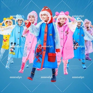 PVC thick children raincoat/poncho with inflatable brim,waterproof,cartoon,student,kids