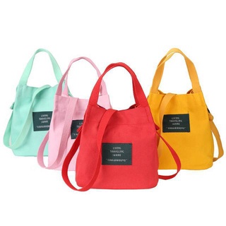Cute Canvas Bucket Mini Sling Bag For Women Bags (2)