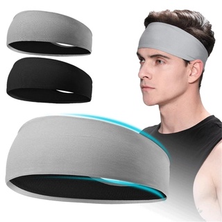 Running Yoga Fitness Sweat Absorbing Broad-Brim Headscarf/Anti-Slip Sports Headband/Workout Headband Sweat Band Unisex