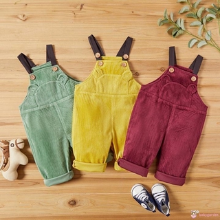 BABYGARDEN-Baby Solid Color Corduroy Overalls, Suspender Pants Bib Trousers Bottom Fall Winter Outfits (1)