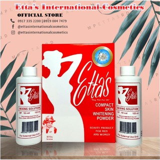 Etta's Skin Whitening Set (1pc skin whitening powder and 2 bottles of mixing solutions)