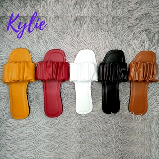 KYLIE crumpled fashion flat slippers for women best quality and latest design