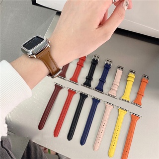 Apple Watch Band 44mm 42mm 40mm 38mm Leather Strap For apple watch Series 7 6 SE 5 4 3 2 1 Replacement Watch Band