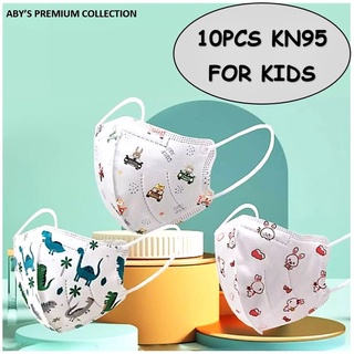 10pcs Children KN95 5D Mask - 4ply 5D KN95 Face Mask for Kids Printed Disposable Face Mask for Kids