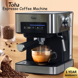 Toha Coffee Maker Machine Espresso With Milk Frother Wand for Espresso Cappuccino 20 Bar Italian