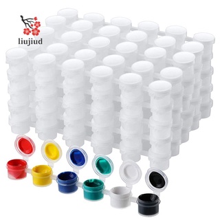50 Strips Empty Paint Strips Paint Cup Pots Clear Storage