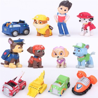 WHPH 12 pcs Nickelodeon Paw Patrol Mini Figures Toy Playset Cake Toppers