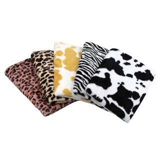 ❅❒☋Faux Fur Fabric Soft Flannel Sheet Leopard Cow Printed For Sewing Materials DIY Dress Purse Handm