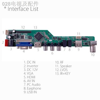 ✾T.V53.03 Universal LCD TV Controller Driver Board V53 analog TV motherboard (3)