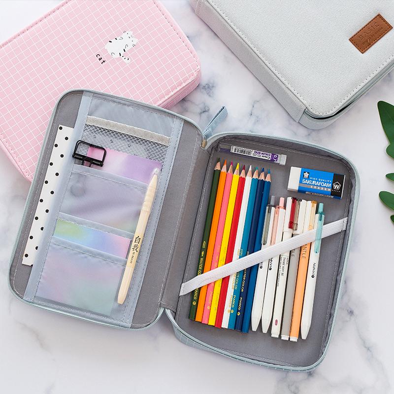Goodie Bag Pencil Case☫Large capacity Korean canvas pen bag