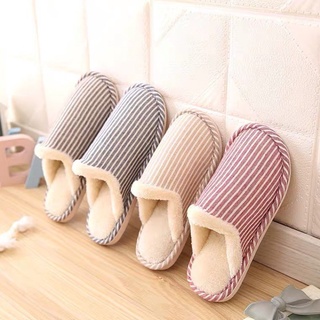 black shoes shoe Cotton line Slippers Half-Covered Heel Thermal Furry indoor slipper
