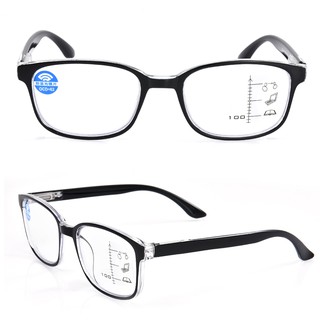 New Progressive Multifocal Lens Blue Film Anti-radiation Reading Eyeglasses +1.0 - +4.0