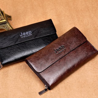 COD！JEEP card wallet card holder Long Wallet Card Holder Wallet Mens Wallet Men PU Leather Wallets Handbag Wallet