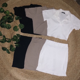 SYDNEY Cropped Polo and Skirt Terno Coordinates (SET)