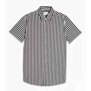 KICKS Men's Stripe Print Short Sleeve Polo