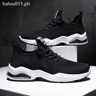 Hot sale❉Net shoes men s new 2021 fashion casual running shoes trend air cushion shoes sports shoes men s shoes breathable and quick-drying (7)
