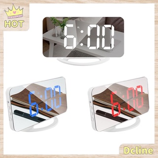 Multifunctional LED Screen Mirror Digital Display Wake Up Clock Desktop Automatic
