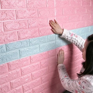 Ready to Ship 3D Wallpaper Adhesive Wall Decor Foam Brick Sticker Bedroom Waterproof Ship Today