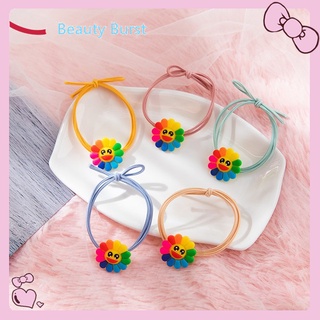 Burst Hairline Sunflower Hairline Decoration High Elastic Leather Band Rope Cute Tie Hair Ring