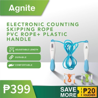 AGNITE Electronic Counting Skipping Rope PVC Rope + Plastic Handle