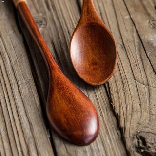 Beverages▽Natural Long Handle Stirring Wood Spoons for Drink Dessert Honey Coffee