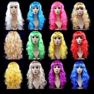 Wavy curl assorted wigs party wig
