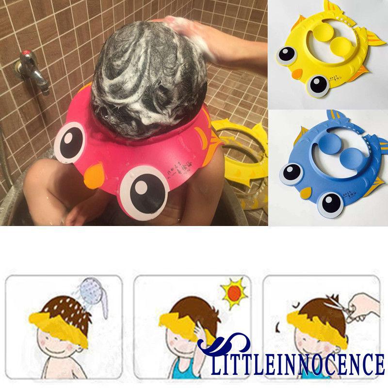 N8T-Baby Kids Safe Shampoo Bath Bathing Shower Cap Hat Wash (2)
