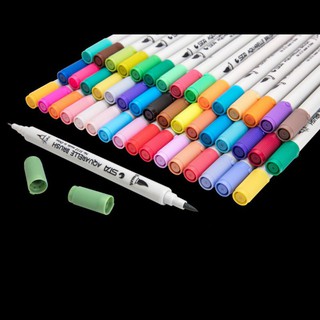 （12pcs）80 Colors Dual Tip Brush Marker Pens for children Painting water color (1)