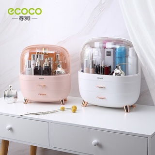 ECOCO Large Capacity Cosmetic Storage Box Makeup Drawer Organizer Jewelry Nail Polish Makeup Container Desktop Storage Box