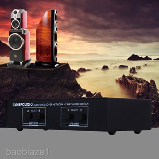 [BAOBLAZE1] 2 in 2 out 2 Way Passive Speaker Selector Switcher Splitter Switch Box