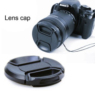 DSLR Camera Front Lens Cap Hood Cover Snap on