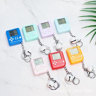 Portable Virtual Electronic Machine Nostalgic Tetris Brick Game Keychain quality model toys